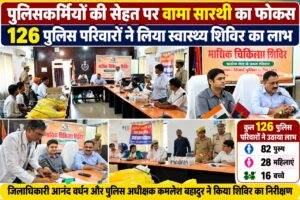 पुलिसकर्मियों की सेहत पर वामा सारथी का फोकस, 126 पुलिस परिवारों ने लिया स्वास्थ्य शिविर का लाभ